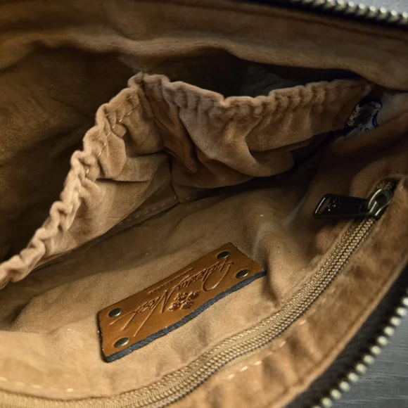 Patricia Nash Cassini Tooled Leather Wristlet Clutch Florence Brown - Picture 4 of 9